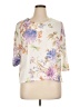 Alfred Dunner 100% Polyester Floral Ivory Short Sleeve Blouse Size XL (petite) - photo 1