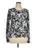 George Floral Silver Pullover Sweater Size XL - photo 1