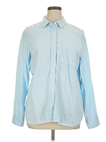 J.Crew Factory Store Long Sleeve Button-Down Shirt (view 1)