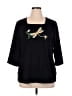 Quacker Factory Black 3/4 Sleeve Top Size XL - photo 1