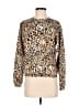 Democracy Animal Print Gold Pullover Sweater Size S - photo 1