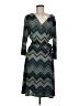 North Style Chevron-herringbone Teal Casual Dress Size M - photo 1