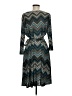 North Style Chevron-herringbone Teal Casual Dress Size M - photo 2