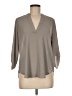 Lush 100% Polyester Gray 3/4 Sleeve Blouse Size M - photo 1