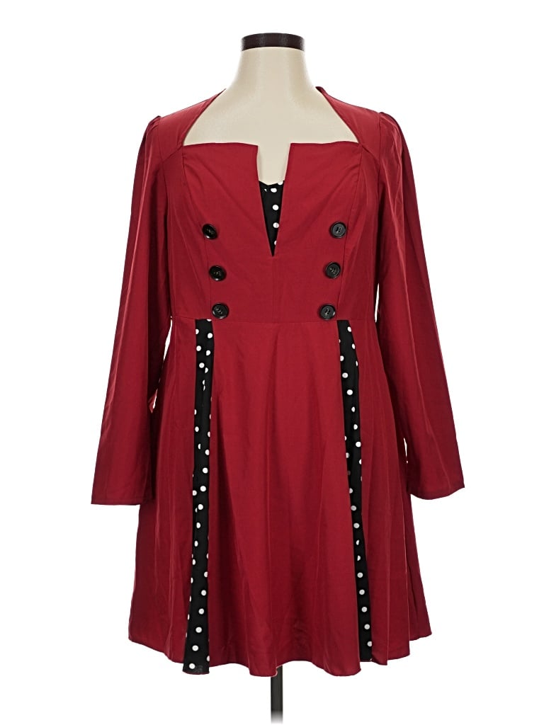 Pre-owned Shein Coat In Red