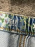 Gap Kids 100% Cotton Floral Multi Color Green Jeans Size 12 - 13 - photo 3