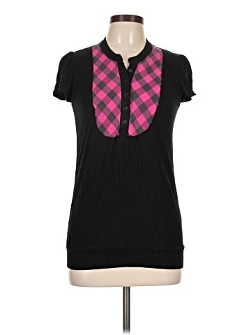 Pink Rose Short Sleeve Henley (view 1)