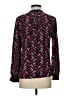 Etcetera 100% Silk Chevron-herringbone Purple Long Sleeve Silk Top Size 4 - photo 2