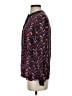 Etcetera 100% Silk Chevron-herringbone Purple Long Sleeve Silk Top Size 4 - photo 5