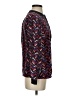 Etcetera 100% Silk Chevron-herringbone Purple Long Sleeve Silk Top Size 4 - photo 4