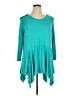 Comfy U.S.A. Teal 3/4 Sleeve Top Size 1X - photo 1