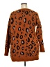 Mudd Animal Print Brown Orange Cardigan Size XXL - photo 2