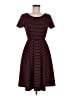 ModCloth Stripes Burgundy Casual Dress Size M - photo 1