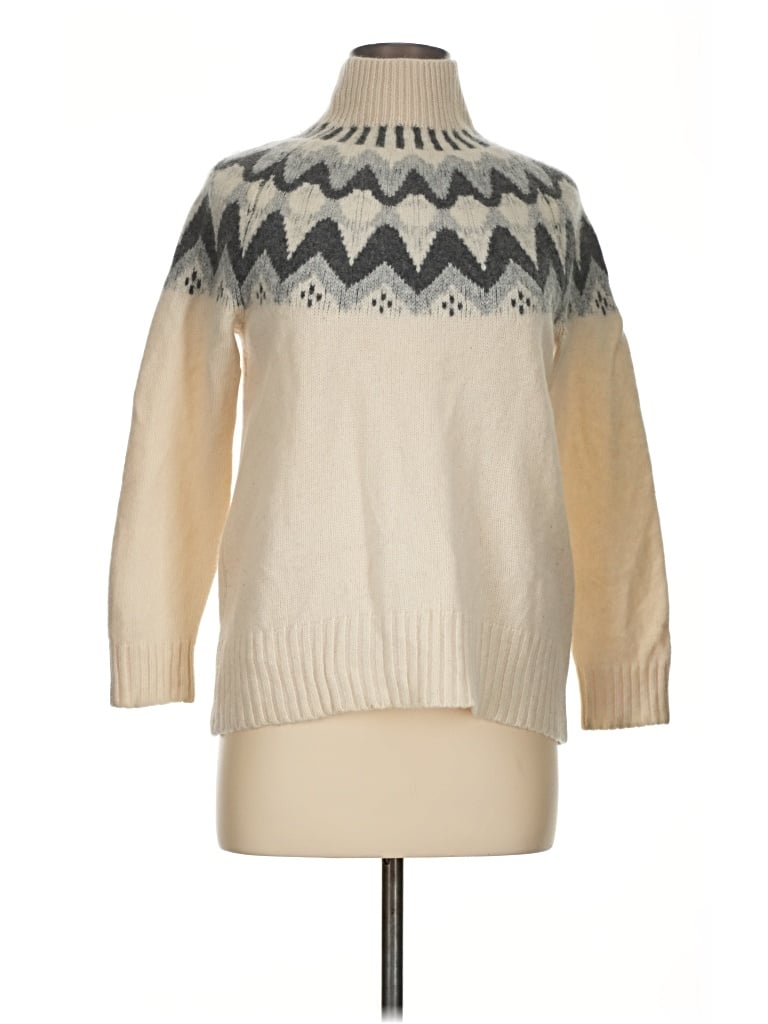 Pre-owned Jcrew Cashmere Pullover Sweater In Tan