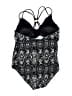 Marika 100% Polyester Print Gray Black One Piece Swimsuit Size XL - photo 2