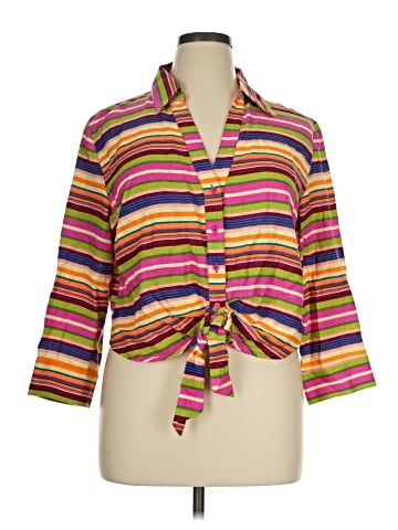 Jessica Simpson 3/4 Sleeve Button-Down Shirt (view 1)