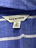 Max Studio 100% Rayon Stripes Blue Long Sleeve Button-Down Shirt Size L - photo 7