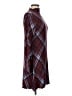 SO Argyle Burgundy Casual Dress Size L - photo 4