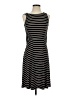 Chaps Stripes Black Casual Dress Size S - photo 1