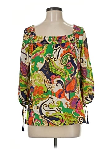 Trina Turk 3/4 Sleeve Silk Top (view 1)
