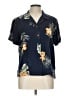 Caribbean Joe Tropical Blue Short Sleeve Blouse Size L - photo 1