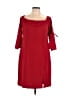 Alexia Admor Solid Red Burgundy Casual Dress Size 12 - photo 1