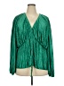 City Chic 100% Polyester Green Long Sleeve Blouse Size 20 Plus (L) - photo 1