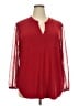 Kasper Red Long Sleeve Blouse Size 2X - photo 1
