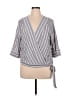 Lucky Brand Gray Short Sleeve Blouse Size XL - photo 1