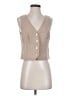 Madewell Tan Sleeveless Button-Down Shirt Size 4 - photo 1
