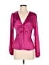 Willow & Clay 100% Polyester Pink Long Sleeve Blouse Size S - photo 1