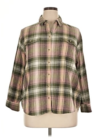 Old Navy 3/4 Sleeve Button-Down Shirt (view 1)