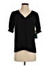 CeCe Black Short Sleeve Blouse Size S - photo 1