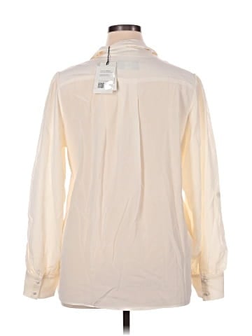 7 For All Mankind Long Sleeve Silk Top (view 2)