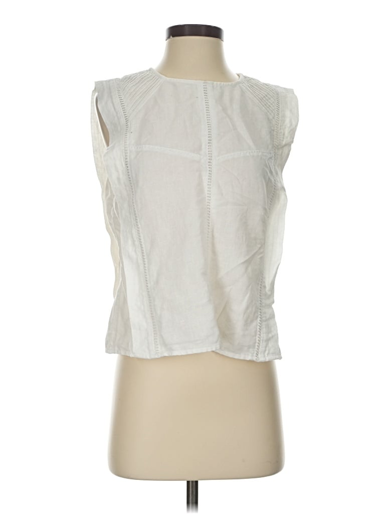 Pre-owned Amour Vert Sleeveless Blouse In White
