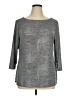Peck & Peck Silver Gray 3/4 Sleeve Top Size XL - photo 1