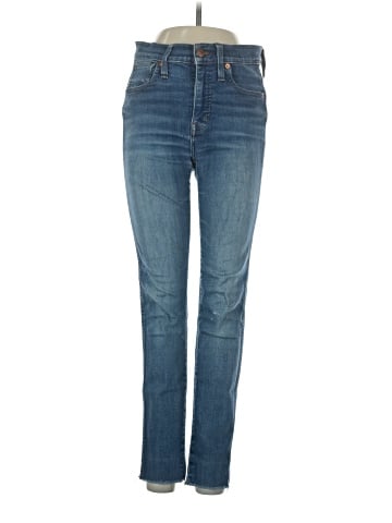 Madewell 9" Mid-Rise Skinny Jeans in Paloma Wash: Raw-Hem Edition (view 1)