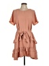 Entro 100% Polyester Tan Casual Dress Size L - photo 1