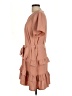 Entro 100% Polyester Tan Casual Dress Size L - photo 5