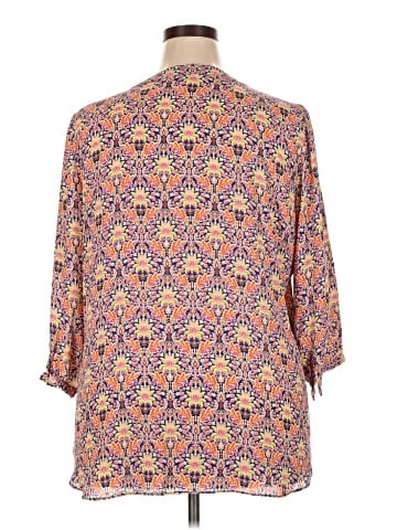 Rose + Olive 3/4 Sleeve Blouse (view 2)
