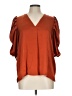 Joseph Ribkoff Orange Short Sleeve Blouse Size 10 - photo 1