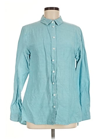 Carbon2Cobalt Long Sleeve Silk Top (view 1)