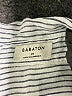 Babaton 100% Linen Stripes Silver Long Sleeve Blouse Size M - photo 7