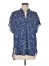 W5 100% Polyester Blue Short Sleeve Blouse Size M - photo 1