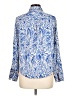 Zara 100% Viscose Paisley Blue Long Sleeve Blouse Size L - photo 2