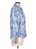 Zara 100% Viscose Paisley Blue Long Sleeve Blouse Size L - photo 4