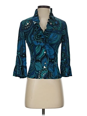 Trina Turk 3/4 Sleeve Silk Top (view 1)