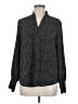 Adrianna Papell Chevron-herringbone Gray Long Sleeve Blouse Size M - photo 1