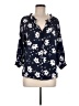 Adrienne Vittadini 100% Polyester Blue 3/4 Sleeve Blouse Size M - photo 1