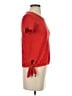Madewell 100% Cotton Red Texture &amp; Thread Modern Side-Tie Top Size XXS - photo 4